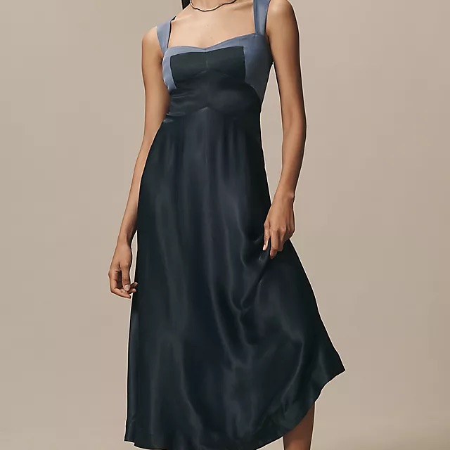 Anthropologie Midnight Blue Dress